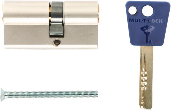 Циліндр Mul-T-Lock 7х7 30x30 ключ-ключ 62 мм нікель