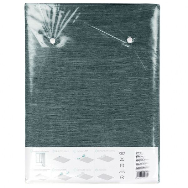 Штора Avrora 200x285 см Черно-синий Decora textile