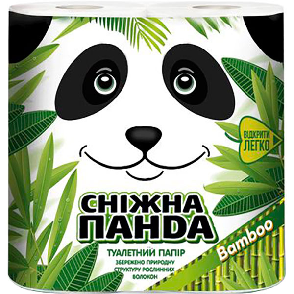 Туалетний папір Сніжна Панда Bamboo двошаровий 4 шт.