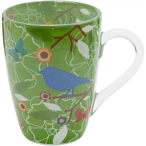 Кружка скляна Пташка 375 мл