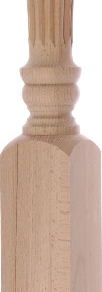 Стовп буковий із закінченням фрезерований 85x85x1100 мм