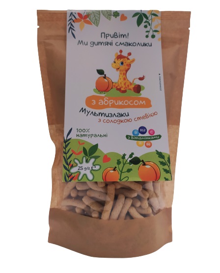 Снеки Дитячі смаколики чиа и абрикос 25 г