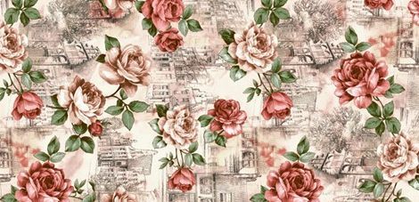 Скатерть ES0457F Роза цветная 135x100 см разноцветный Даріана 