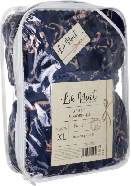 Халат чоловічий La Nuit Роял р. XL синій 