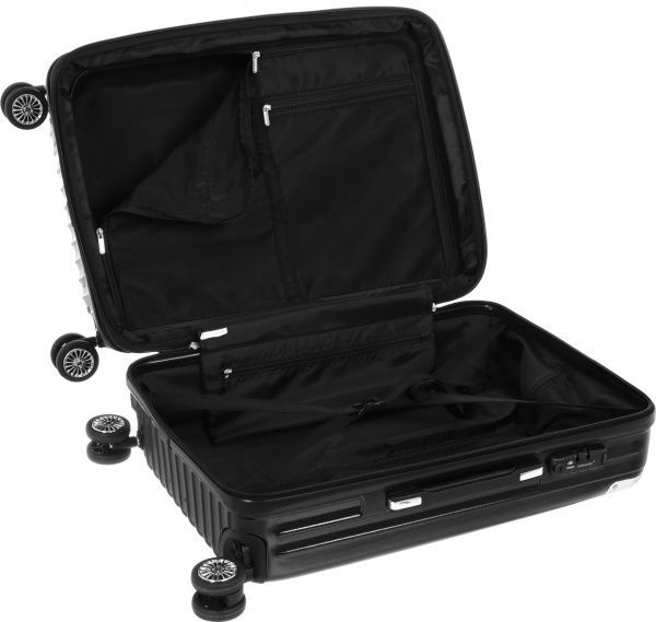 Чемодан Ambassador на 4 колесах M черный A8573 