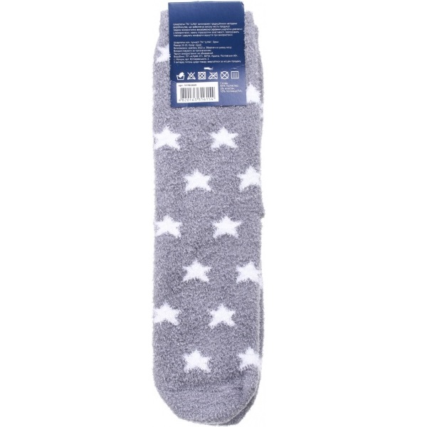 Носки женские Luna пушистые Звезды р. 23-25 серый 