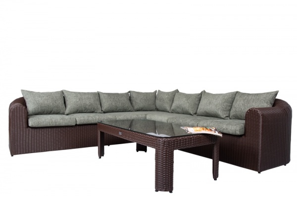 Комплект меблів TERICO Ампір стіл диван коричневий 