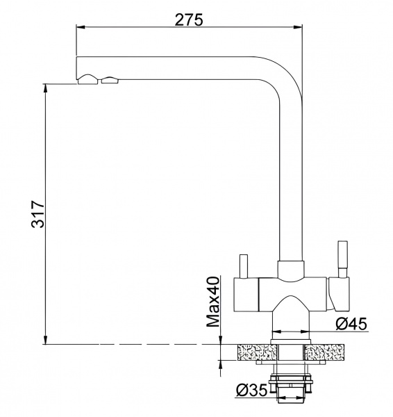 Смеситель для кухни Mixxen GRIF MXIN0646