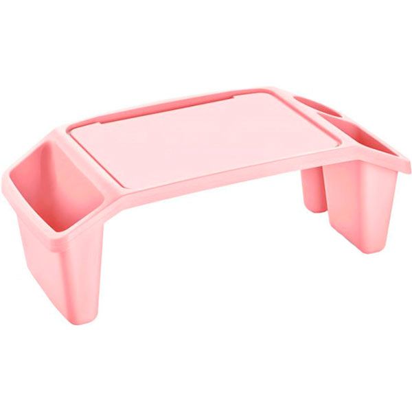 Поднос для завтрака с пластмассы розовый