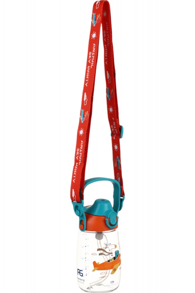Пляшка для води Flamberg Premium Bambino 500 мл помаранчевий із бірюзовим