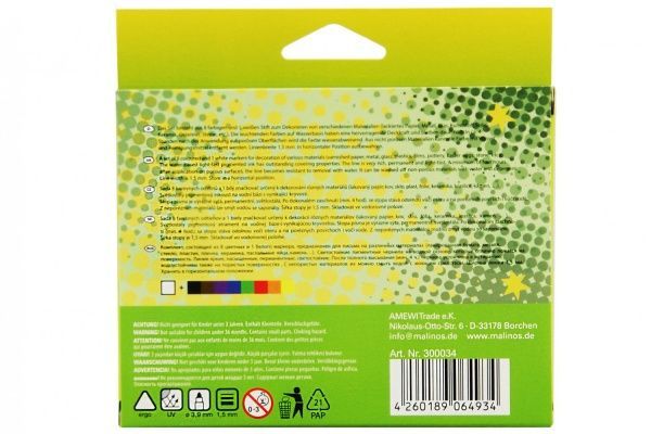 Набор фломастеров Malinos Dekozauber 9 шт.