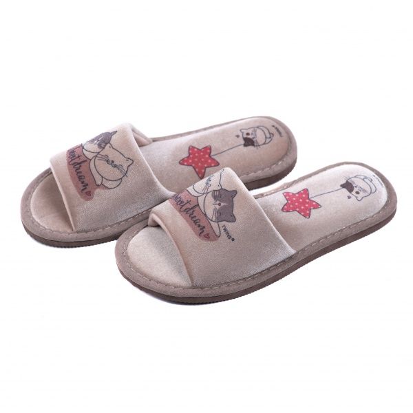Капці домашні Twins HS standart велюрові р. 40 бежевий 