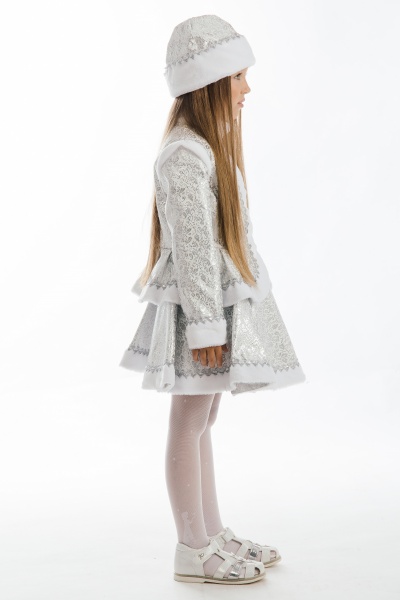 Костюм новорічний КАРНАВАЛІЯ Снігуронька р.128-134 білий 