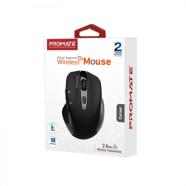 Миша Promate Cursor Wireless Black (cursor.black)
