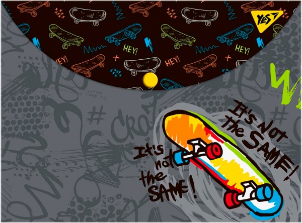 Папка-конверт на кнопці А4 Skate boom YES 492014 
