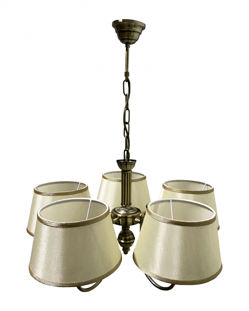 Люстра підвісна Геотон Октавія-245BR 5x40 Вт E14 антична бронза 49546