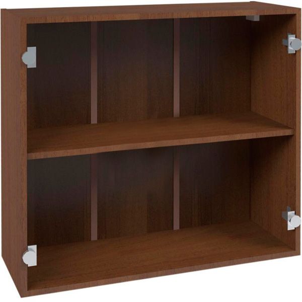 Шкаф верхний МС Дуб родос В 80/72/30 орех лесной рамочный Грейд