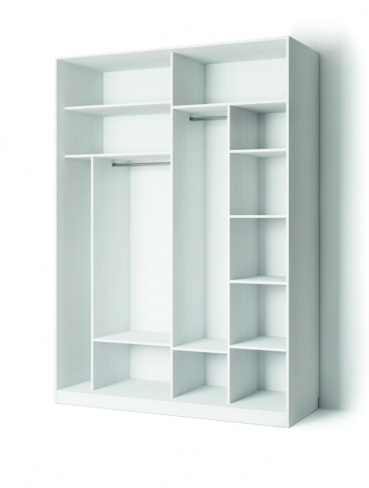 Шафа-купе COMFORT Берегиня ДСП 1600x600x2250 мм білий двері ДСП/дзеркало