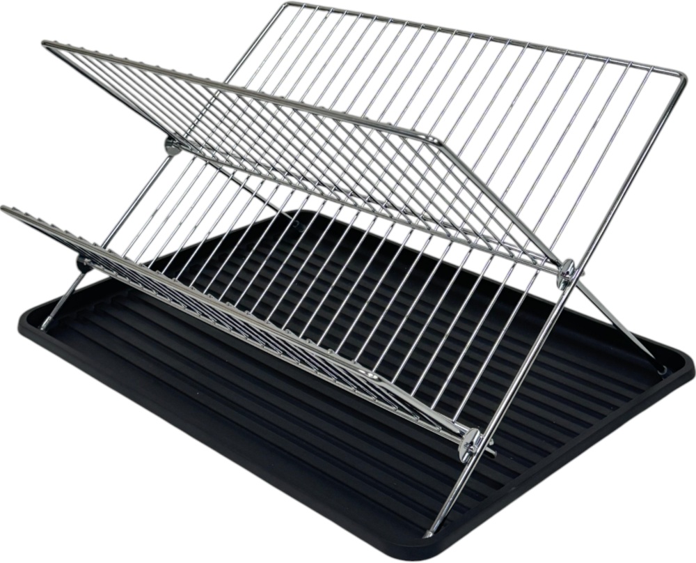 Сушарка для посуду Flamberg 430х320х250 мм розкладна двохрівнева з піддоном