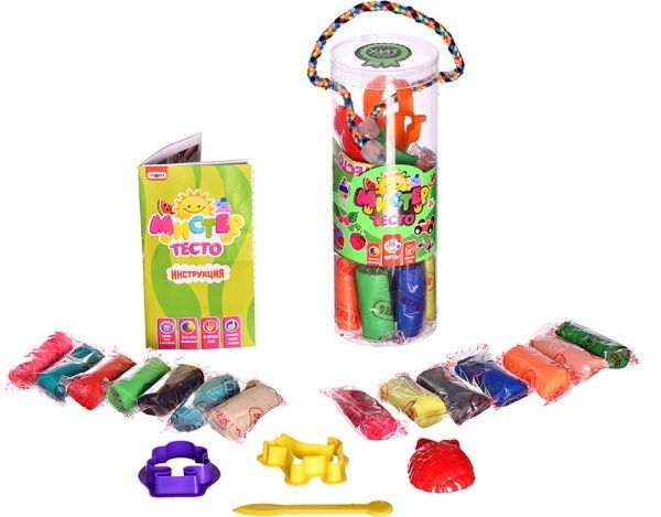 Набор теста для лепки Strateg Мистер тесто 14 цветов 71111