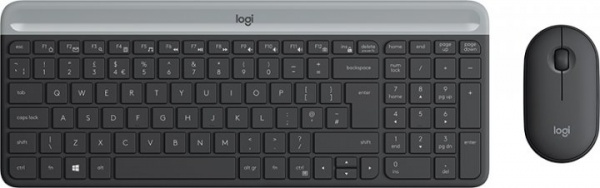 Комплект клавиатура и мышь Logitech MK470 Slim Wireless Keyboard and Mouse Combo Graphite 