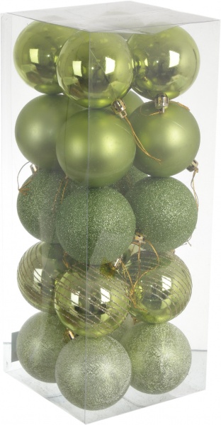 Набір ялинкових куль Мороз в асортименті (EPI-N3-4086AK) d 70 мм 20 шт./уп.