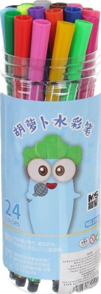 Набір фломастерів акварельних 24 кольори Морковка блакитний колір