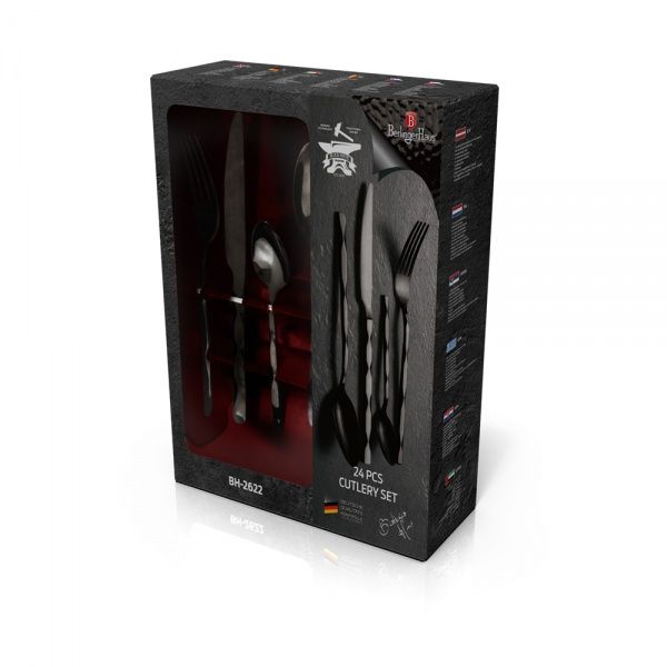 Набір столових приборів BLACK ROYAL Collection 24 предмети BH 2622 Berlinger