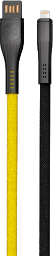 Кабель Forever Core Extreme USB - Lightning 3A 1 м чорнийжовтий (5900495780690) 