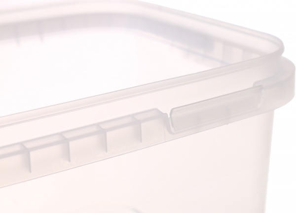 Ведро без крышки Пласт-Бокс прямоугольное с пластиковой ручкой 2,5 л прозрачный 