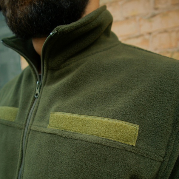 Кофта UkrCossacks на блискавці флісова чоловіча тактична 1.0 р. XXL хакі