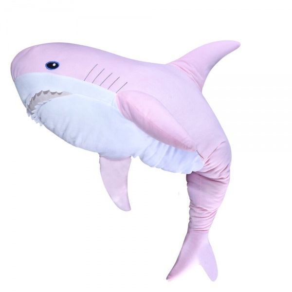 М'яка іграшка DGT-PLUSH Акула 71 см біло-рожевий AKL3R