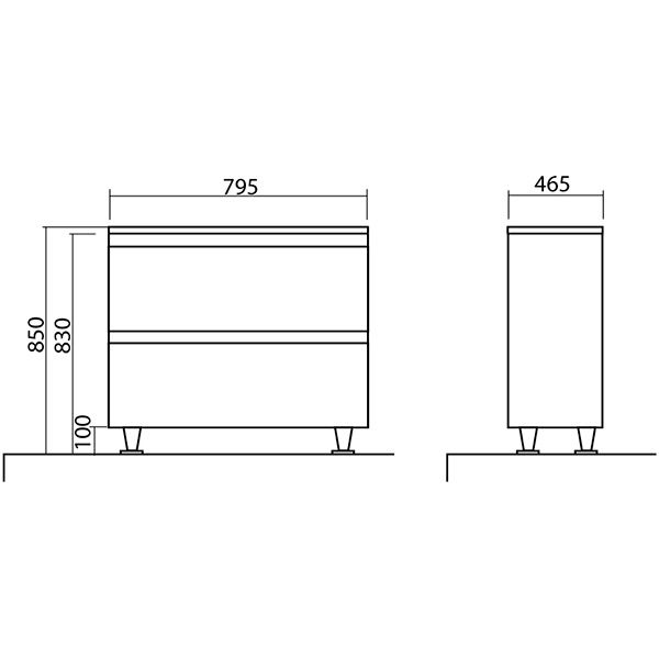Тумба напольная Aqua Rodos Акцент с умывальником Альфа 80