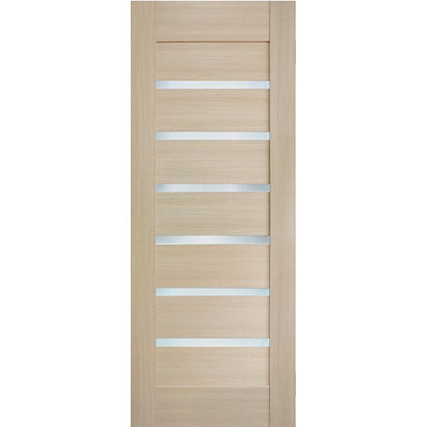 Дверне полотно ОМиС Лагуна 90 см дуб latte зі склом