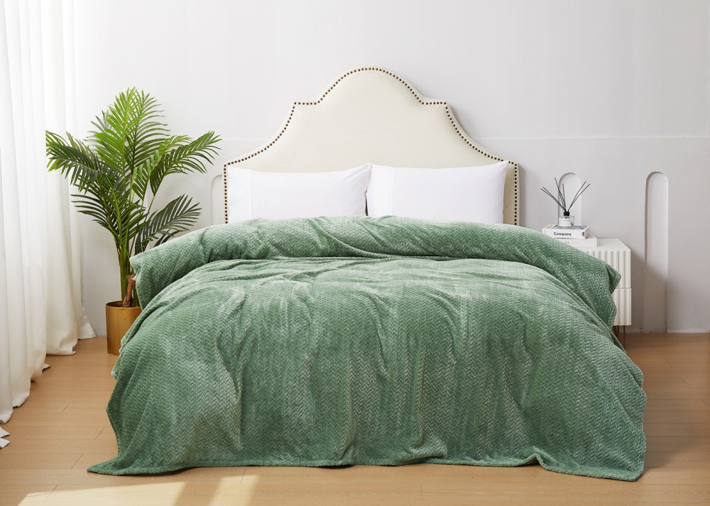 Плед Embossed Leon 160x200 см зеленый La Nuit