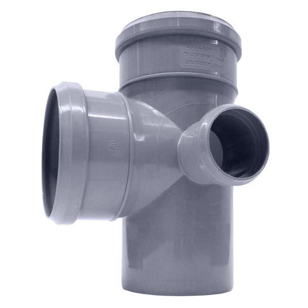 Хрестовина каналізаційна Європласт 110х110х50 мм 90° права