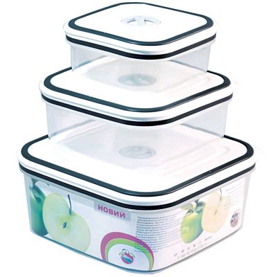 Набор емкостей для пищевых продуктов 3 шт