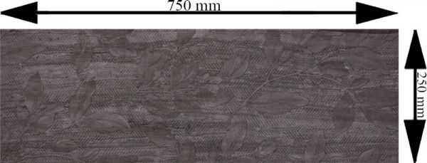 Плитка Allore Group Travertine Intarsia Anthracite W\DEC M 25x75 NR Satin 1 