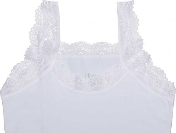 Майка жіноча Gurlesin з мереживом р. L білий 