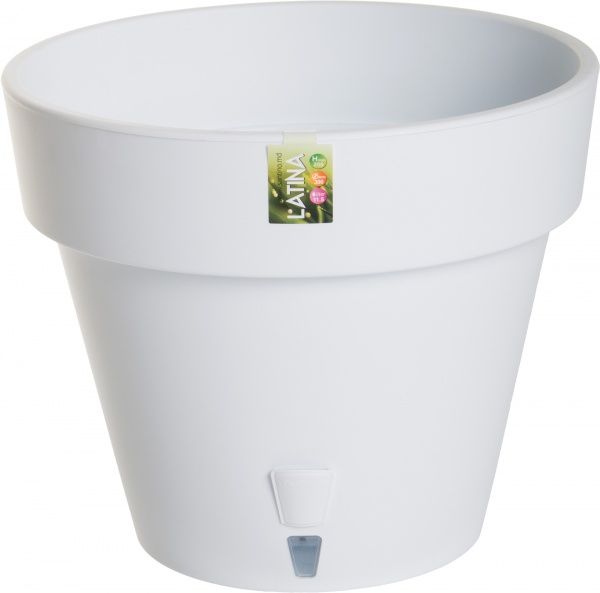 Горщик пластиковий Santino Latina круглий 11,5л білий 