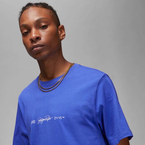 Футболка Nike M J DF SPRT GFX SS CREW DV8448-430 р.M синій