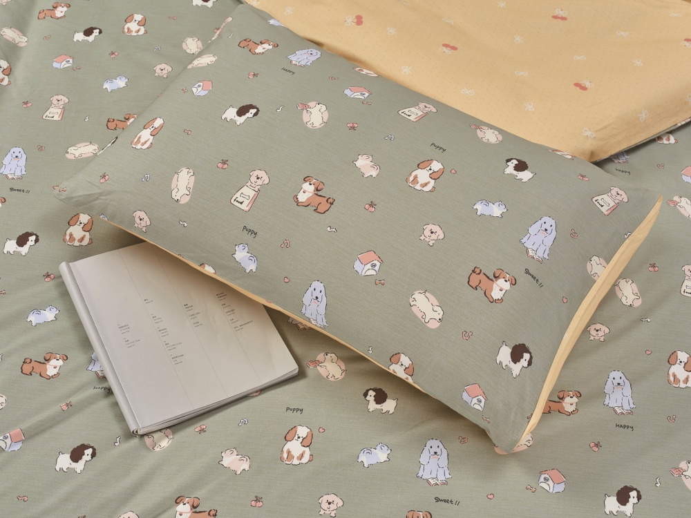 Комплект постільної білизни Elio 1,5 зелений La Nuit