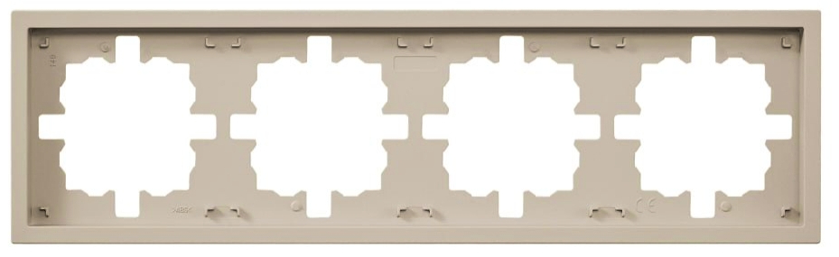 Рамка чотиримісна HausMark Juna горизонтальна пісочна/бежевий 7041-1800U2-149