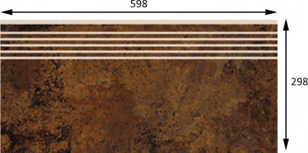 Плитка Cersanit Lukas Brown stopnica 29,8x59,8 