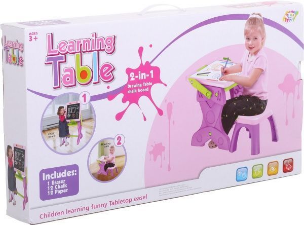 Доска-столик Shantou для творчества многофункциональный флуоресцентный розовый YM883