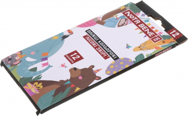 Олівці кольорові Лісові звірі 12 шт/уп Nota Bene