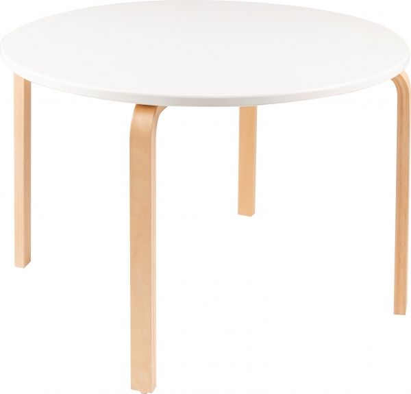 Стол журнальный круглый бук/белый 700x500мм 