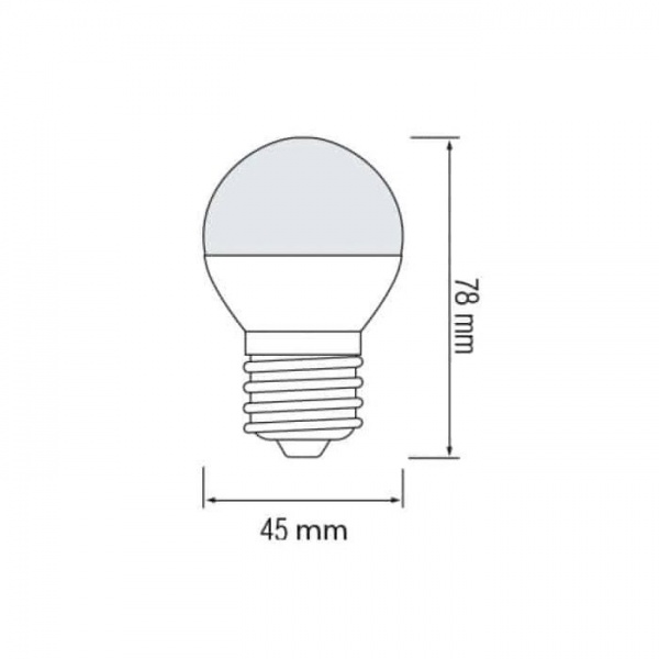 Лампа світлодіодна HOROZ ELECTRIC 6 Вт G45 матова E27 175 В 3000 К 001-005-0006-051 