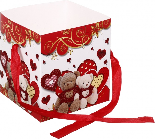 Коробка самосборная сердца EBXS9850 15х15 см