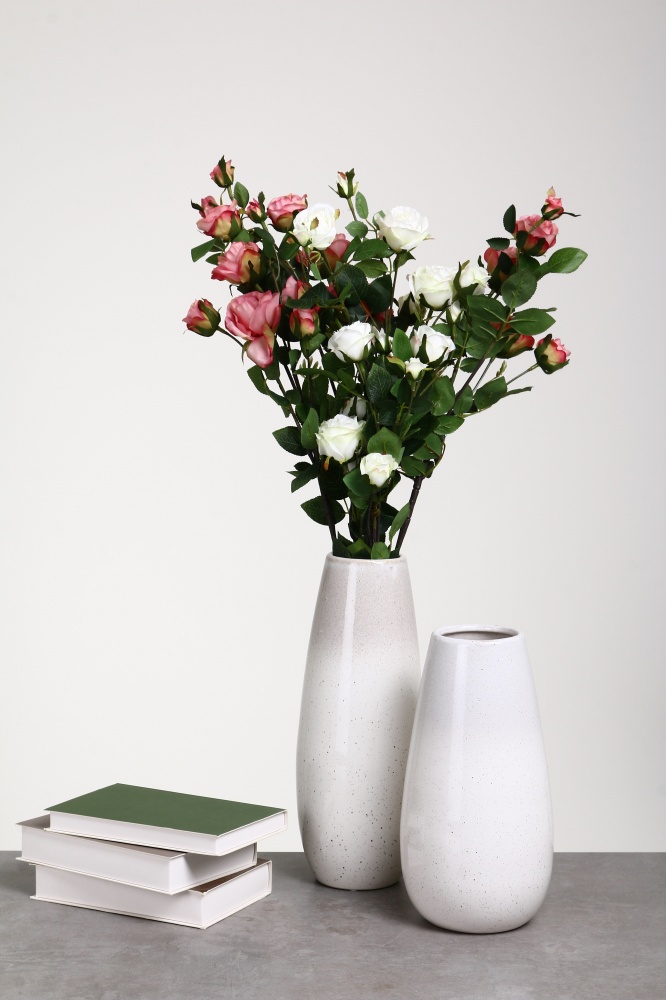 Ваза керамическая Pinsung Ceramics Boko 33,5 см бело-серый градиент PS33391